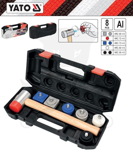 Illesztőkalapács készlet cserélhető fejekkel 7 részes - Yato