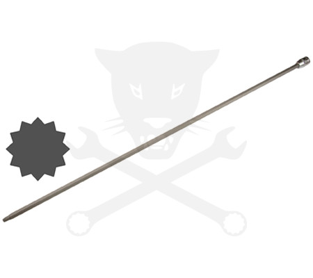 Rátűzőkulcs - crowa+bit 1/2" XZN - Spline - M10x800 mm extra hosszú BGS