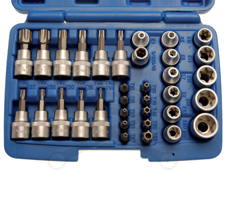 Torx készlet külső/belső E-torx 34 db-os 3/8"-os