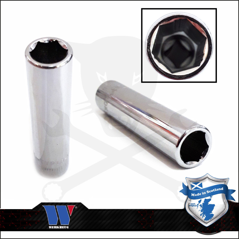 Lok-Typ Dugókulcs - crowafej 1/4" 12 mm 6 lap hosszú - Welzh