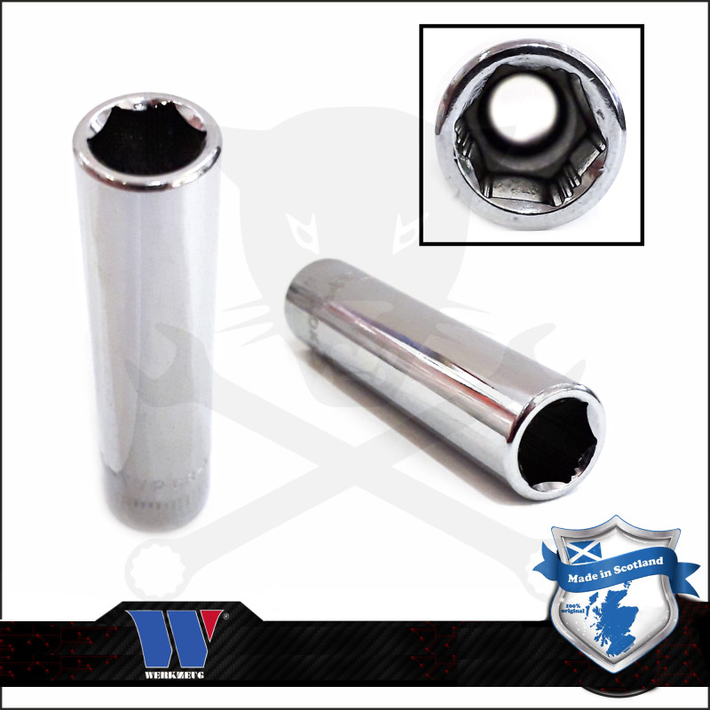 Lok-Typ Dugókulcs - crowafej 1/4" 7 mm 6 lap hosszú - Welzh