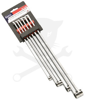 Csillag-csillagkulcs készlet egyenes extra-hosszú 6 db-os metrikus Genius