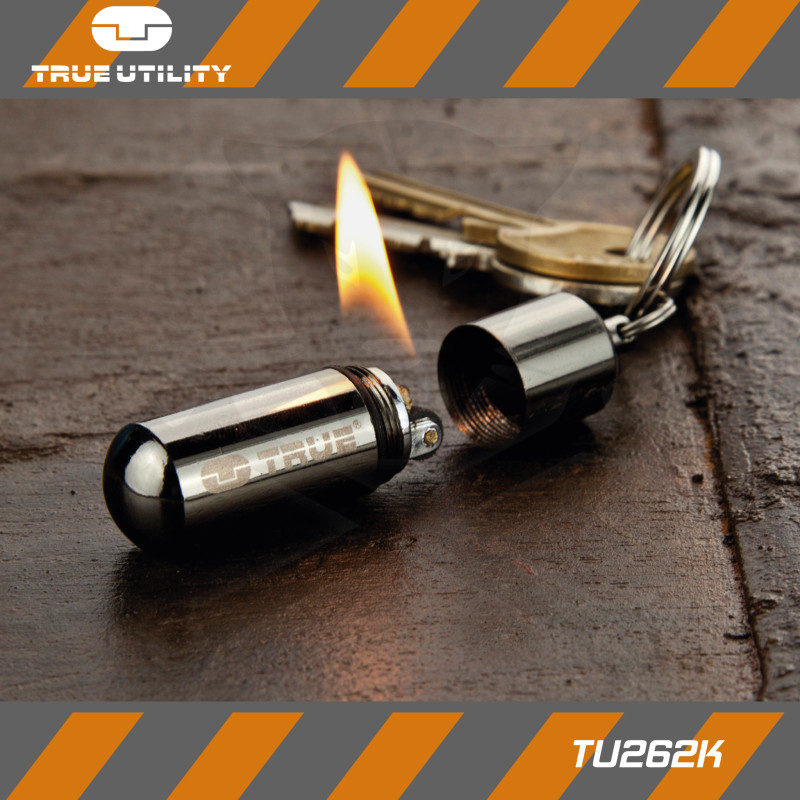 Öngyújtó, kis méretű vízálló, "töltény méretű" Firestash Utility- True