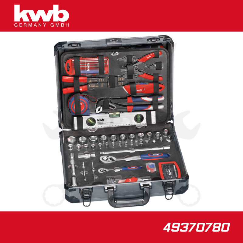 Szerszámkészlet 129 db-os koffer készlet 1/2"-1/4" vegyes - KWB