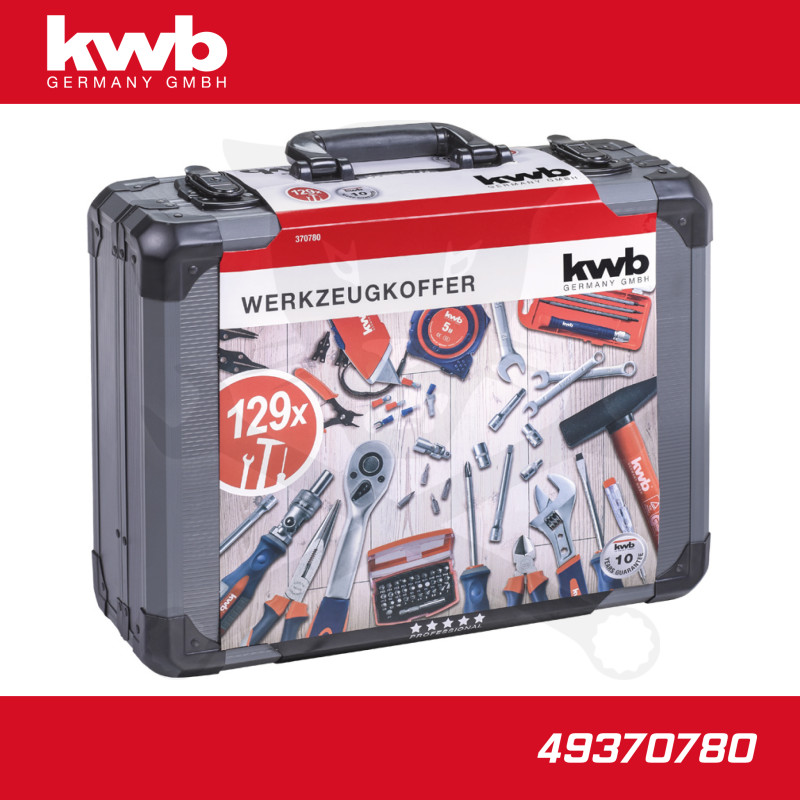 Szerszámkészlet 129 db-os koffer készlet 1/2"-1/4" vegyes - KWB