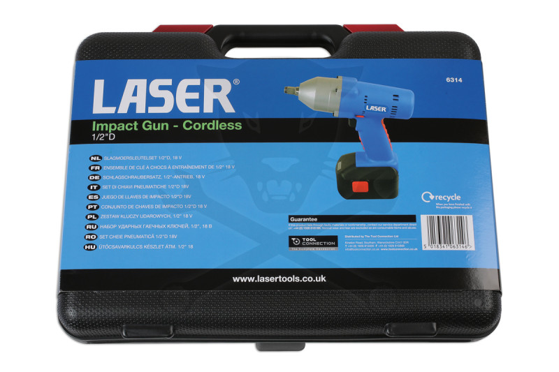 Ütvecsavarozó, akkus 18V 750 Nm 1/2" 3Ah Li-ion - Laser