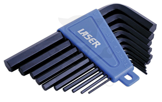 Imbuszkulcs készlet 10 db-os 1.5 - 10 mm - Laser Tools