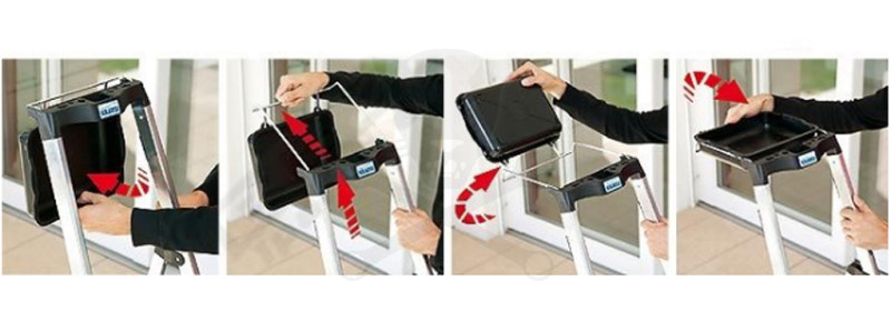 Létra Secury MultiGrip lépcsőfokos fellépő 1x6 Fokos - MONTO-