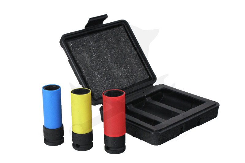 Légkulcsfej készlet 1/2" 3 db-os alufelnihez hosszított Beta