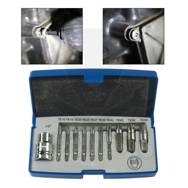 Csavarkiszedő készlet - sérült fejű Torx csavarokhoz - 11 r.