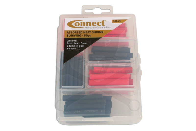 Zsugorcső készlet - piros és fekete 60 db-os készlet - LASER