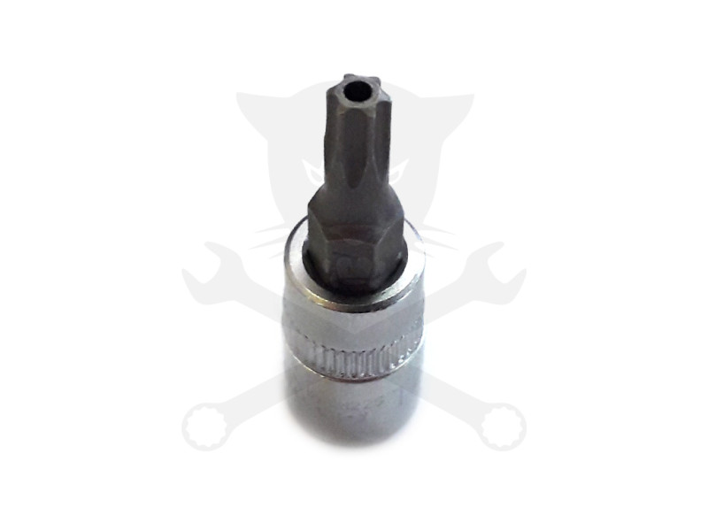 Rátűzőkulcs - crowa+bit 1/4" torx, furatos TPX25