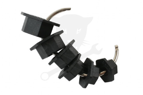 Dugókulcs fejekhez műanyag betét 6 db-os készlet króm csavarokhoz