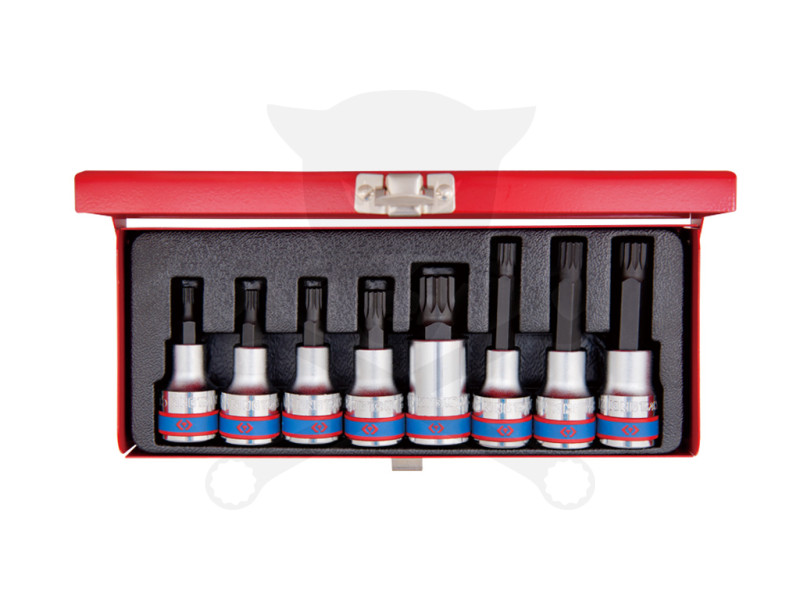 Légkulcsfej készlet 1/2" XZN - Spline 8 db-os M05-M12