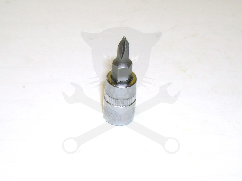 Rátűzőkulcs - crowa+bit 1/4" kereszt PH0