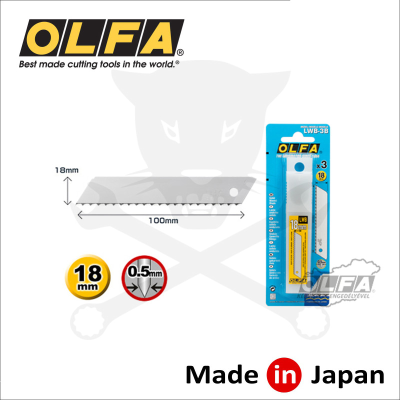 Penge OLFA nem tördelhető, hullámos 18 mm 3 db/dob