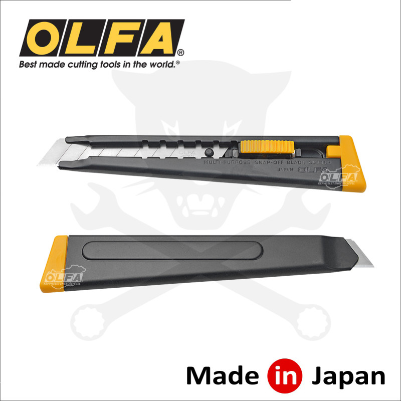 Vágókés OLFA 18 mm törh.penge, automata rögz. - erős acélházas