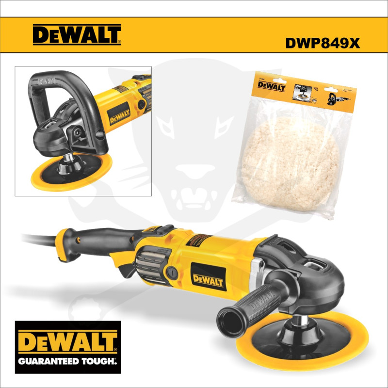 Polírozógép 1250W - gyapjú feltéttel 180-230 mm - DeWalt2