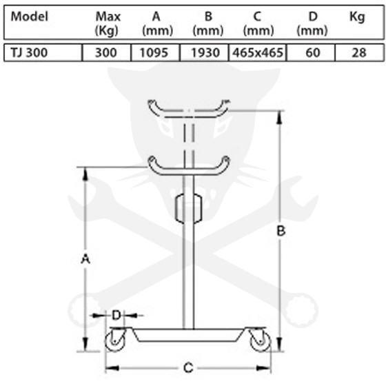 Váltótartó emelő hidraulikus 0,325 t - Compac G1