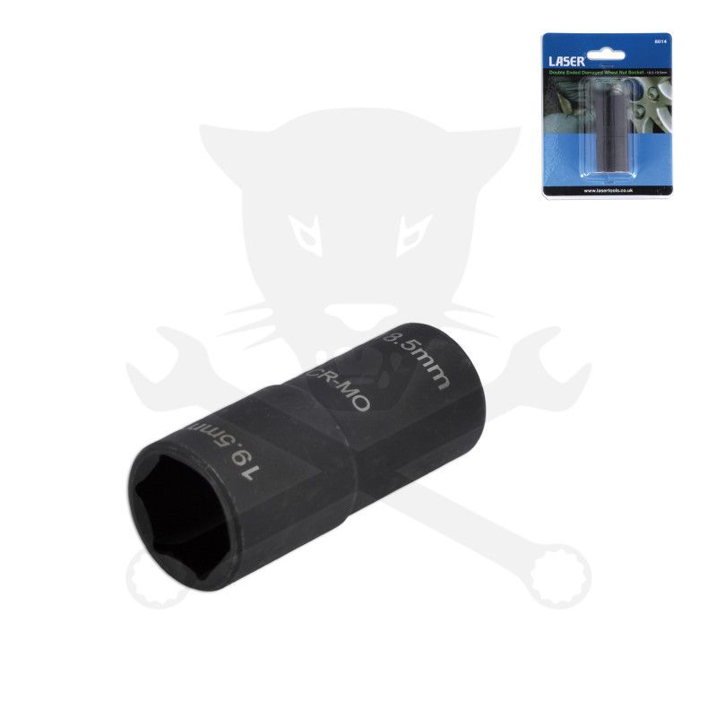 Kerékanyakulcs kétfejű 1/2" 18,5-19,5 mm -Ford króm kupakokhoz- Laser