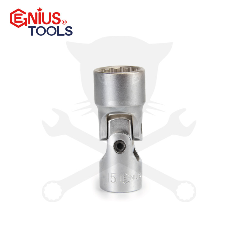 Dugókulcs - crowafej 3/8" csuklós 15 mm Genius