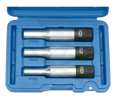 Izzítógyertya dugókulcs fej 8-10-12 mm készlet - Nyomaték határolós - BGS