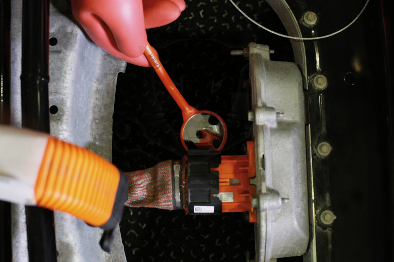 Tükör 50 mm 1000V VDE szigetelt enyhén hajlított kiv. 170 mm Hybrid