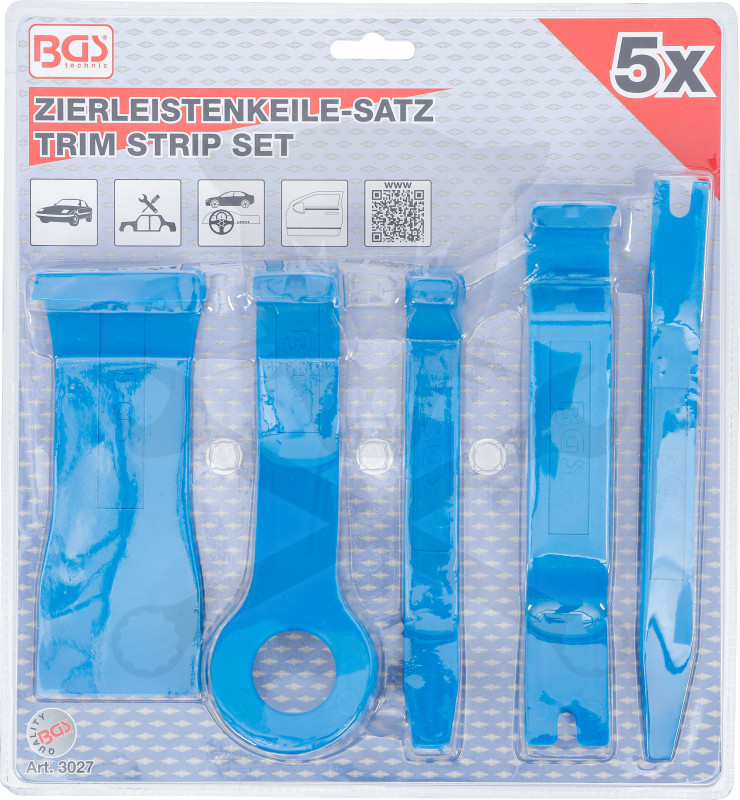 Patent kiszedő készlet 5 db-os műanyag - BGS