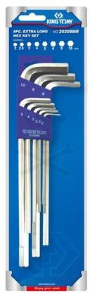 Imbuszkulcs készlet 8 db-os hosszú 02-10 mm
