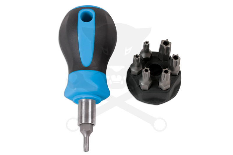 Csavarhúzó bit hajtó + torx lyukas bit készlet T10-T40