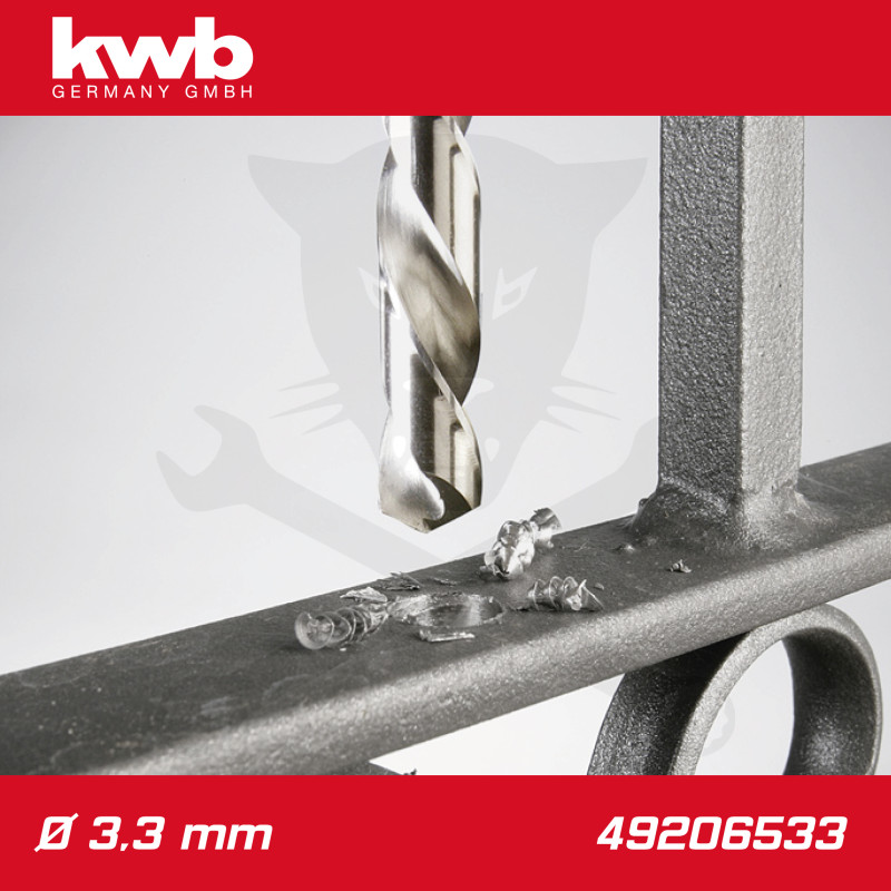 Csigafúró 3,3 mm HSS-G DIN 338 Silver Star, profi - KWB
