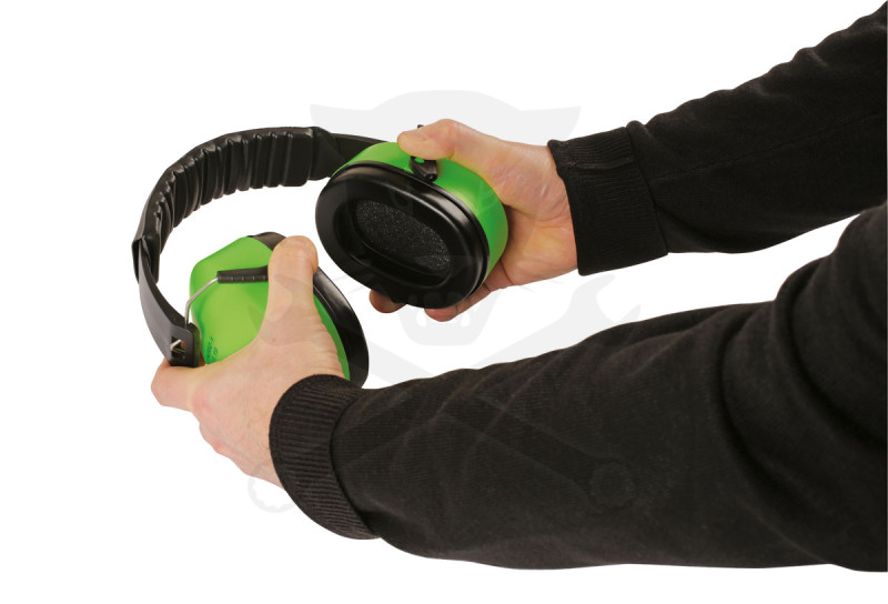 Fülvédő műanyag - "jólláthatósági" zöld