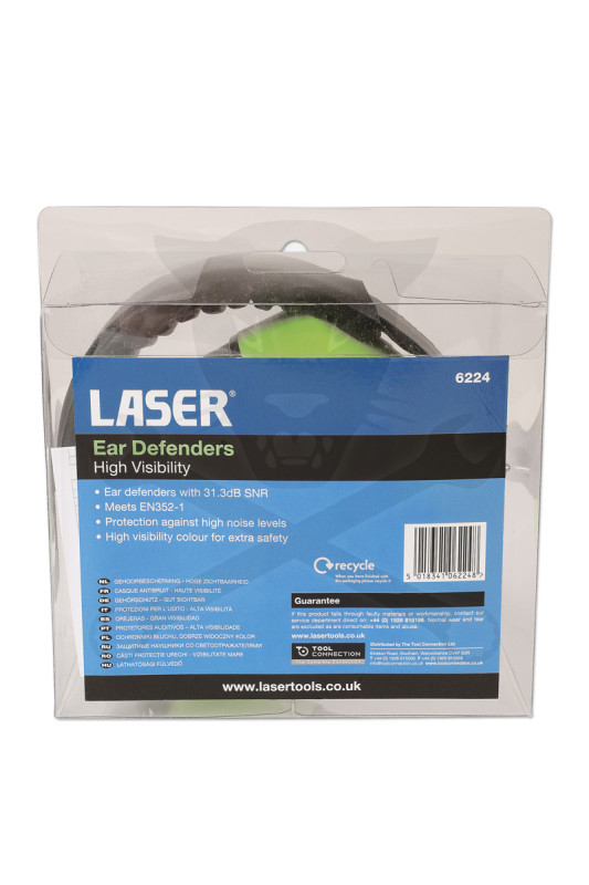 Fülvédő műanyag - "jólláthatósági" zöld