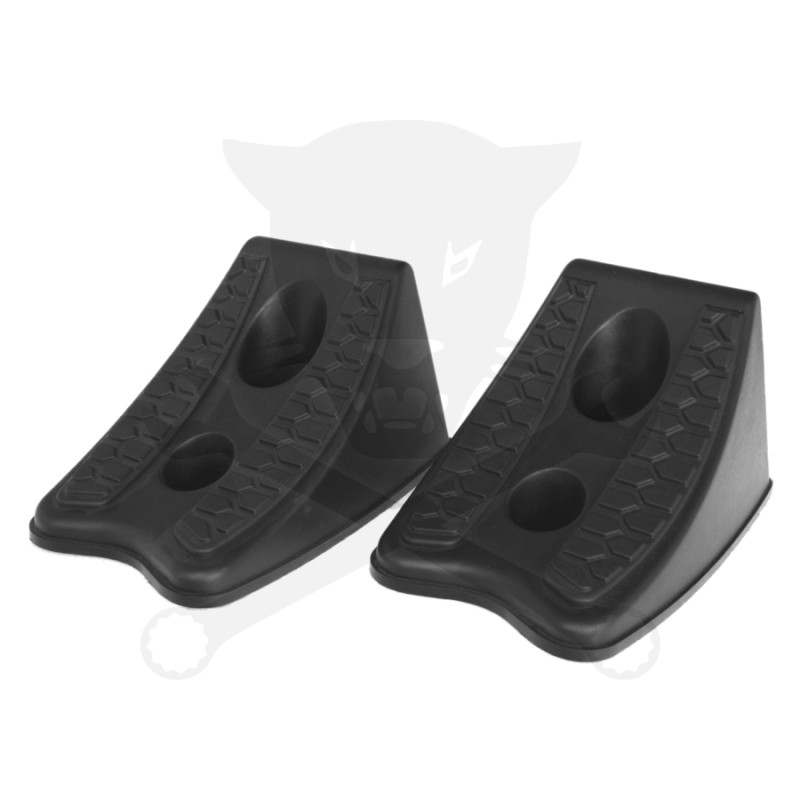 Kerék ék - támasztó ék - műanyag fekete