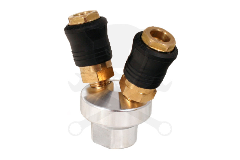 Levegőelosztó 2-es Y-elágazó - gyorscsatlakozók és BM 1/4" - OLASZ
