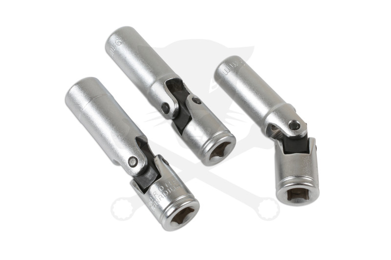 Izzítógyertya-kulcs készlet csuklós 3 db-os 8-9-10 mm-extra vékony