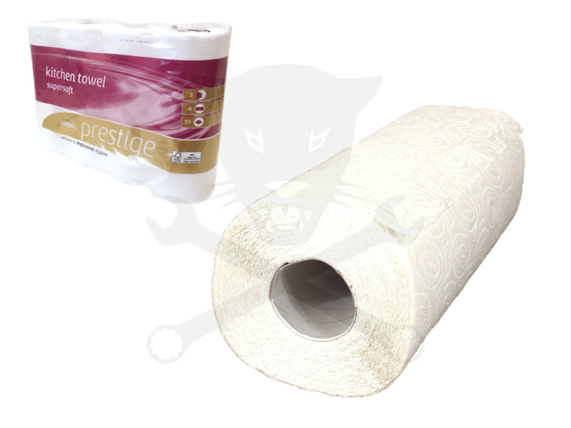 Papírtörlő konyhai kéztörlő 3 rétegű 4 db-os