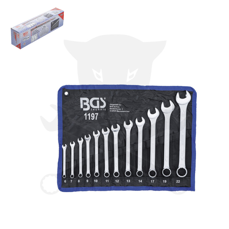 Csillag-villáskulcs készlet 12 db BGS