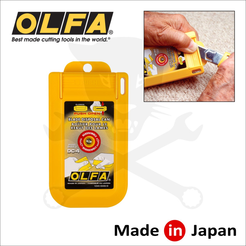 Pengetörő doboz OLFA műanyag, üríthető - sárga