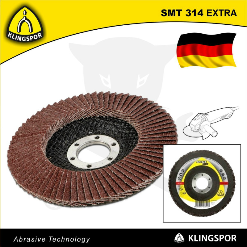 Csiszolótányér, lamellás 125 mm P60 - acél és színesfém - Klingspor