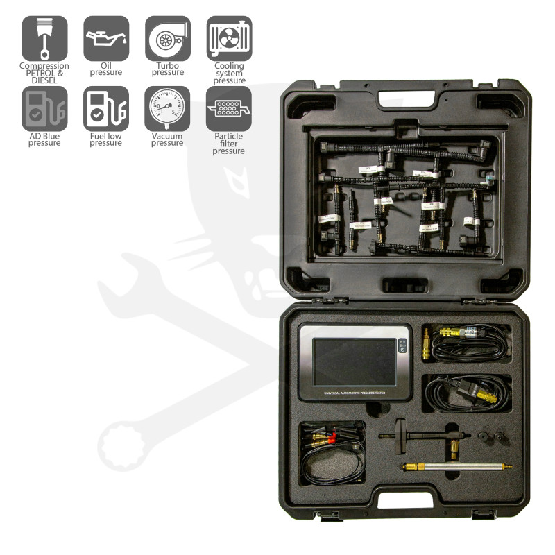 Nyomásteszter PressureDiag -Multifunkciós, univerzális készlet