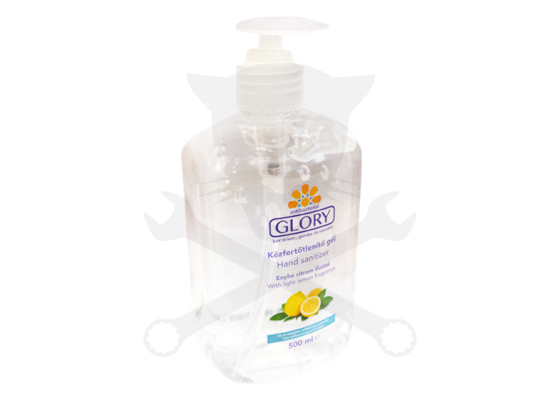 Kézfertőtlenítő gél - antibakteriális - 500 ml - PUMPÁS - Glory Citrom
