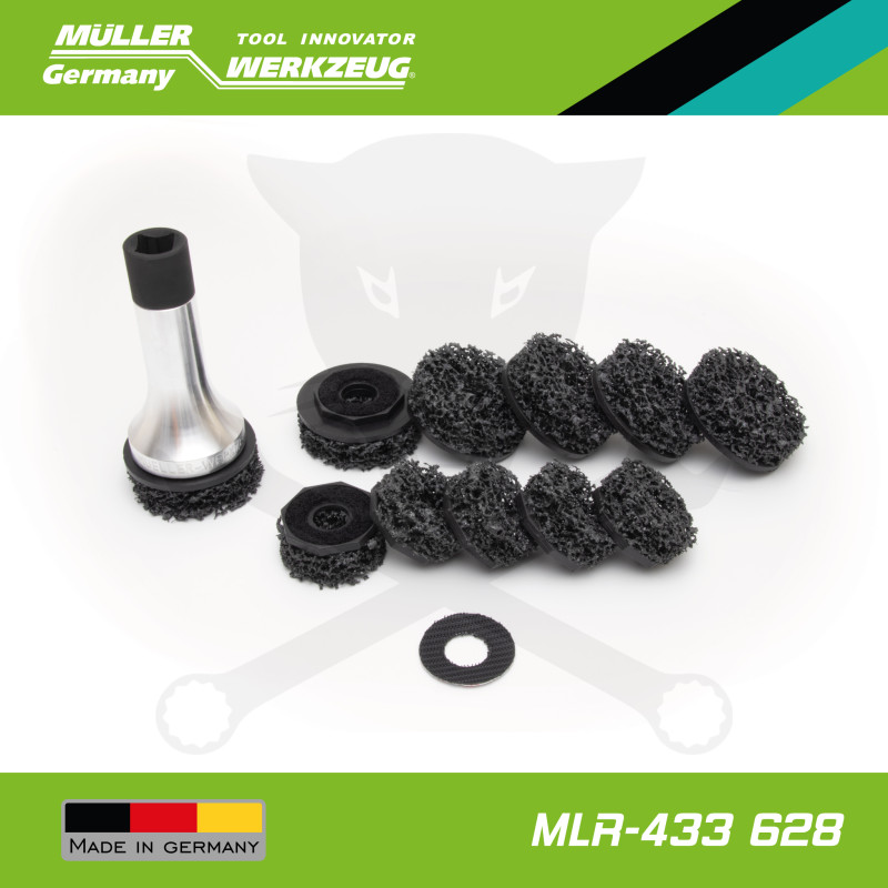 Tisztítókorong - négertárcsa tőcsavaros tárcsa tisztító készlet 1/2" -