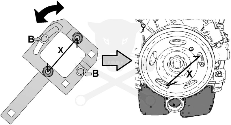 Főtengely szíjtárcsa ellentartó-rögzítő célszerszám Opel-Chevrolet