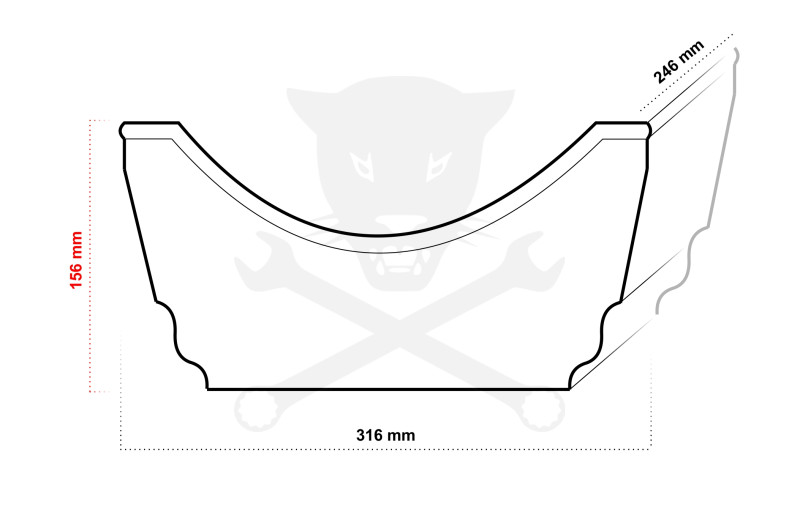 Olajleeresztő tálca 3 literes spec. teherautó tengelyvéghez