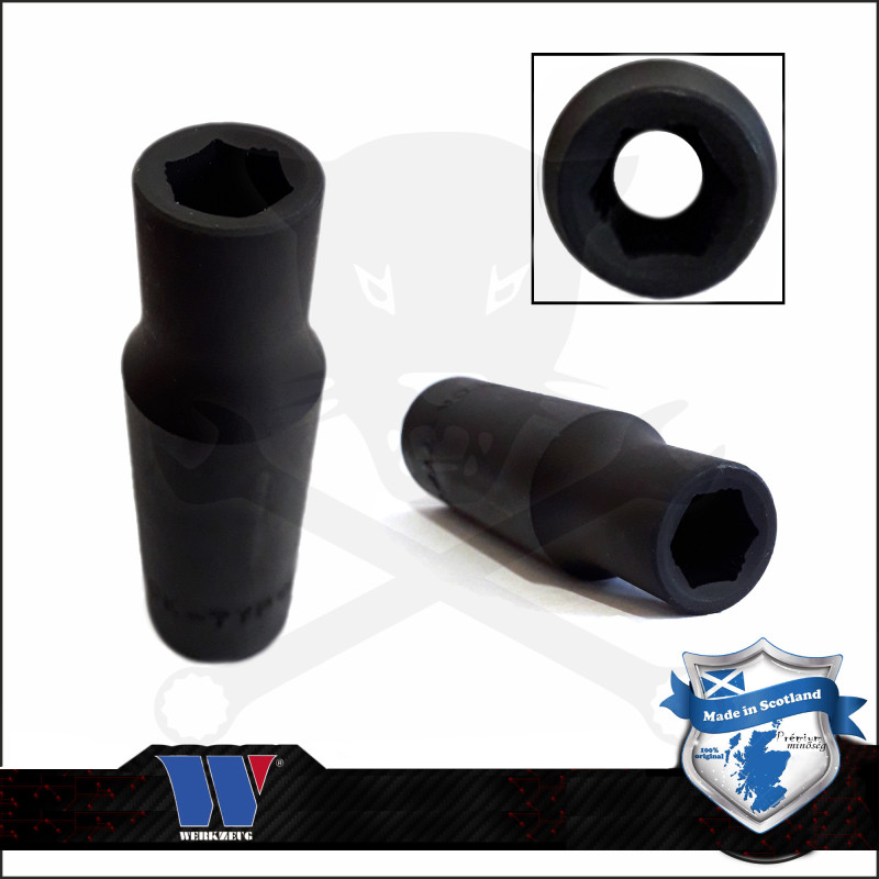 Lok-Typ Légkulcsfej - gépifej 1/2" 10 mm 6 lap hosszú - Welzh