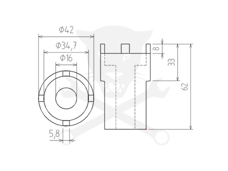 Körmös dugókulcs készlet spec. 5 db-os Mercedes Benz 107-114-115-116-126