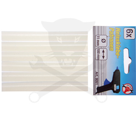 Ragasztórúd (ragasztópatron) 11 mm x 100 mm 6 db-os - BGS