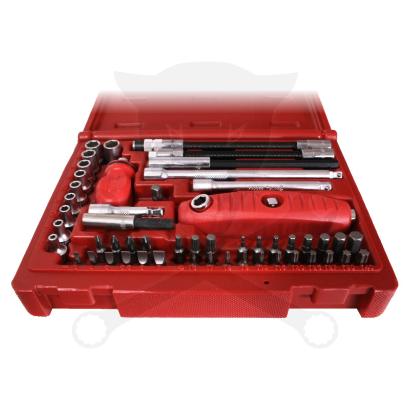 Csavarhúzó bit készlet univerzális 4:1-ben hajtó+flexi 52 db-os Genius