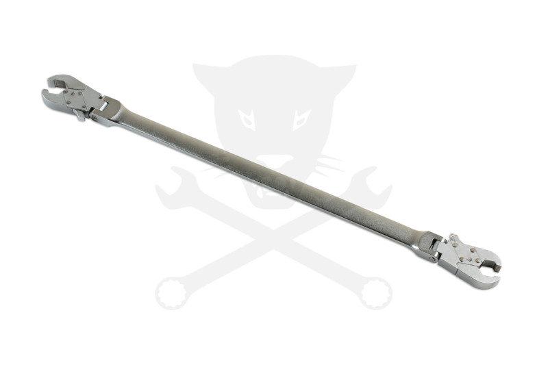 Fékcsőkulcs racsnis, kétoldali csuklós, extra hosszú 12 x 13 mm -Laser